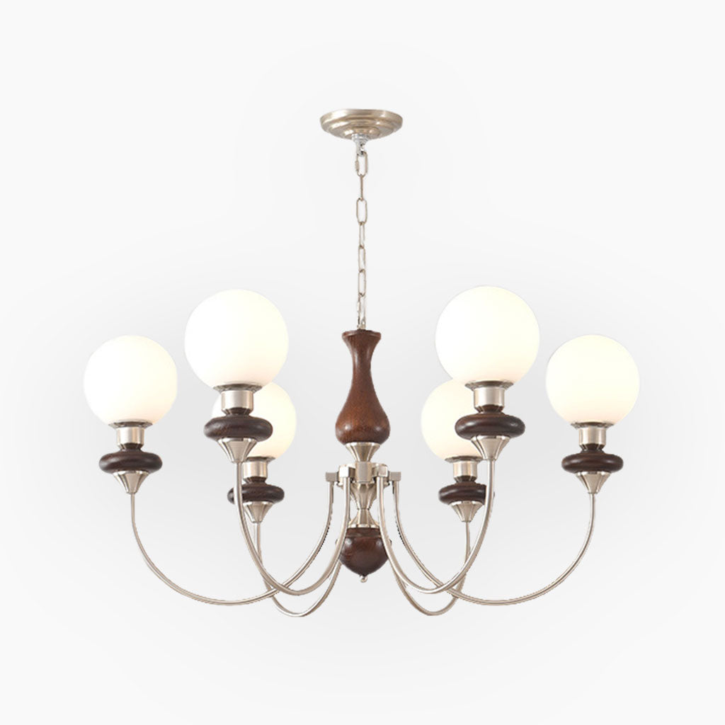 Delira Kroonluchter Glas En Hout