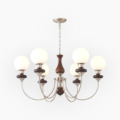 Delira Kroonluchter Glas En Hout
