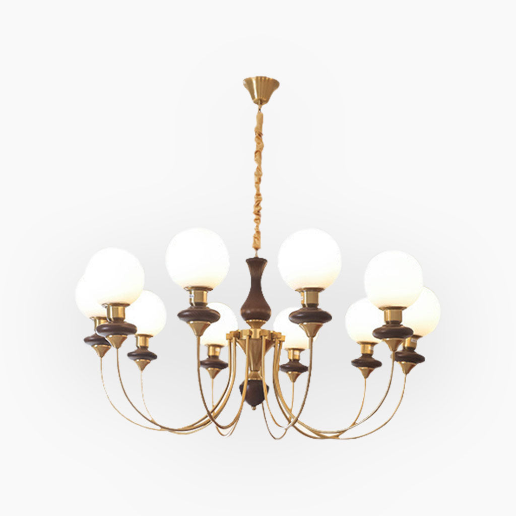 Delira Kroonluchter Glas En Hout