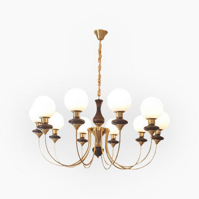 Delira Kroonluchter Glas En Hout