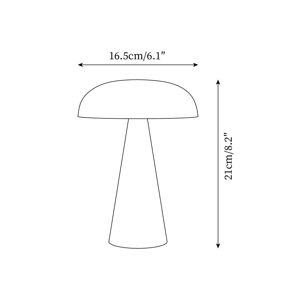 Delira Tafellamp Minimalistisch Paddenstoelvormig Design