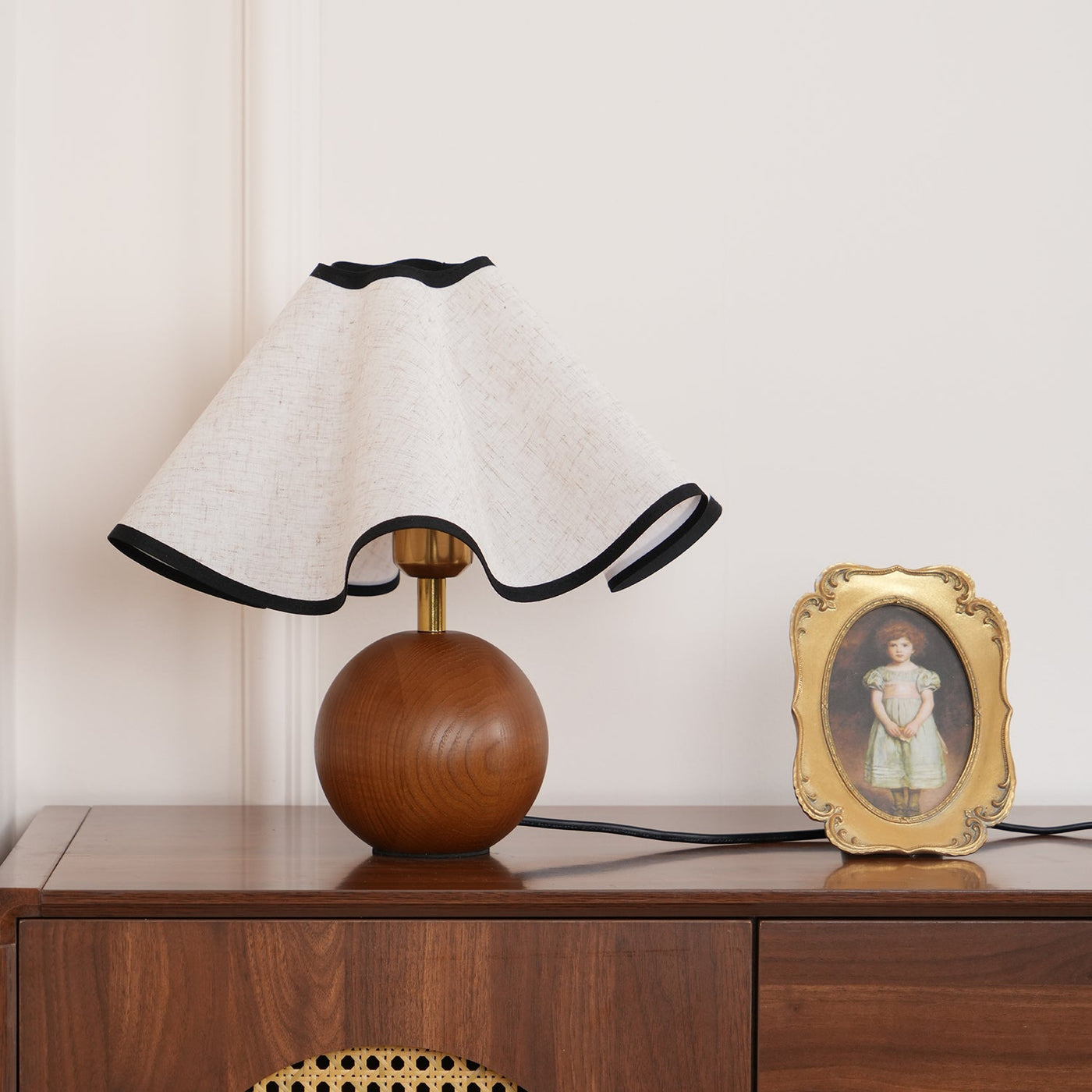 Delira Tafellamp Stoffen Kap Elegant Gebogen
