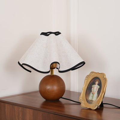 Delira Tafellamp Stoffen Kap Elegant Gebogen