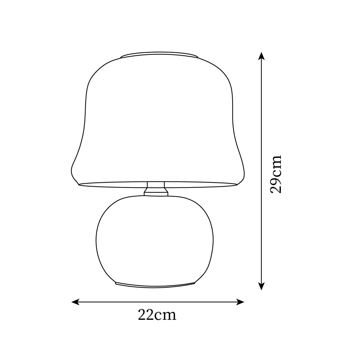 Delira Tafellamp Paddenstoel Glasdesign