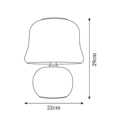 Delira Tafellamp Paddenstoel Glasdesign