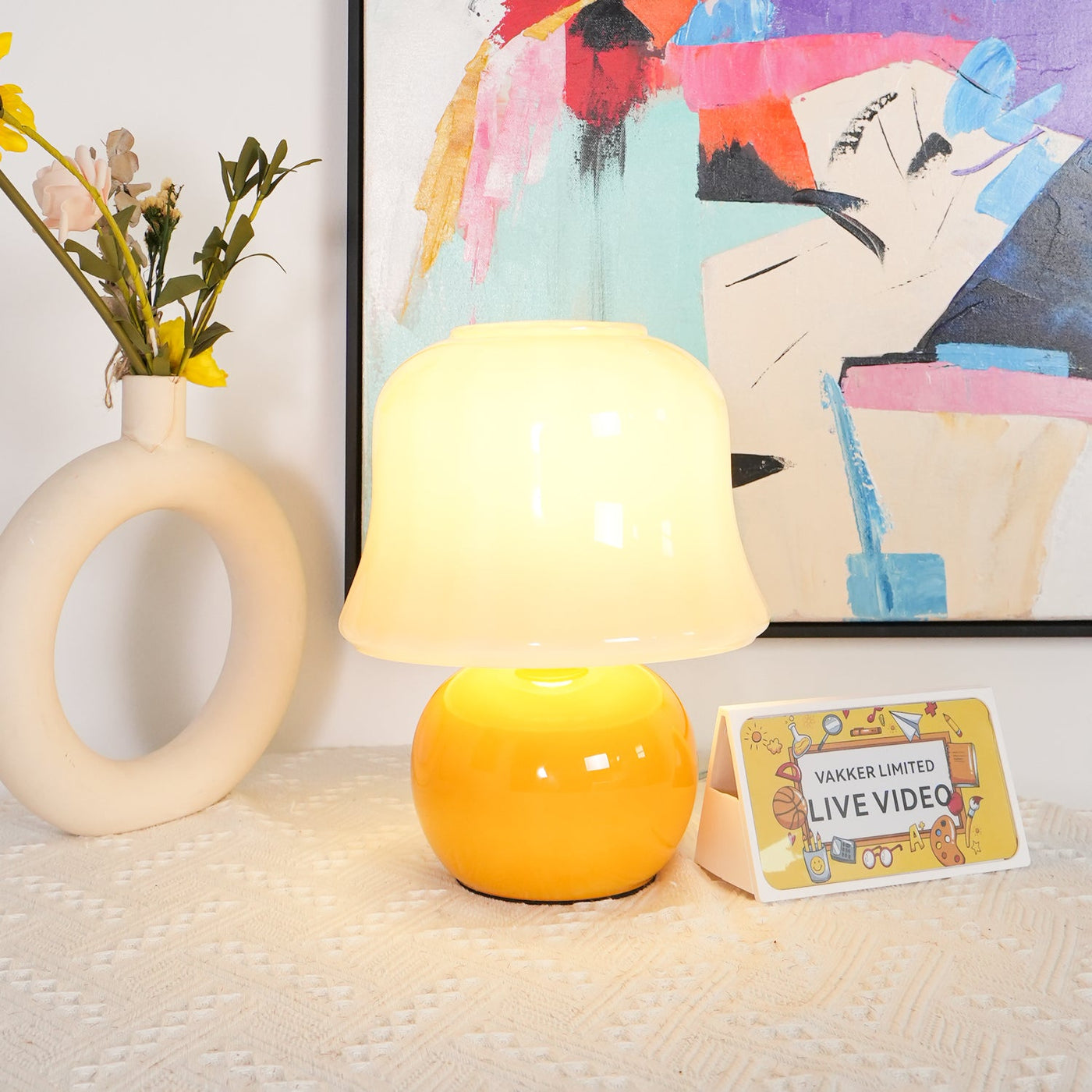 Delira Tafellamp Paddenstoel Glasdesign