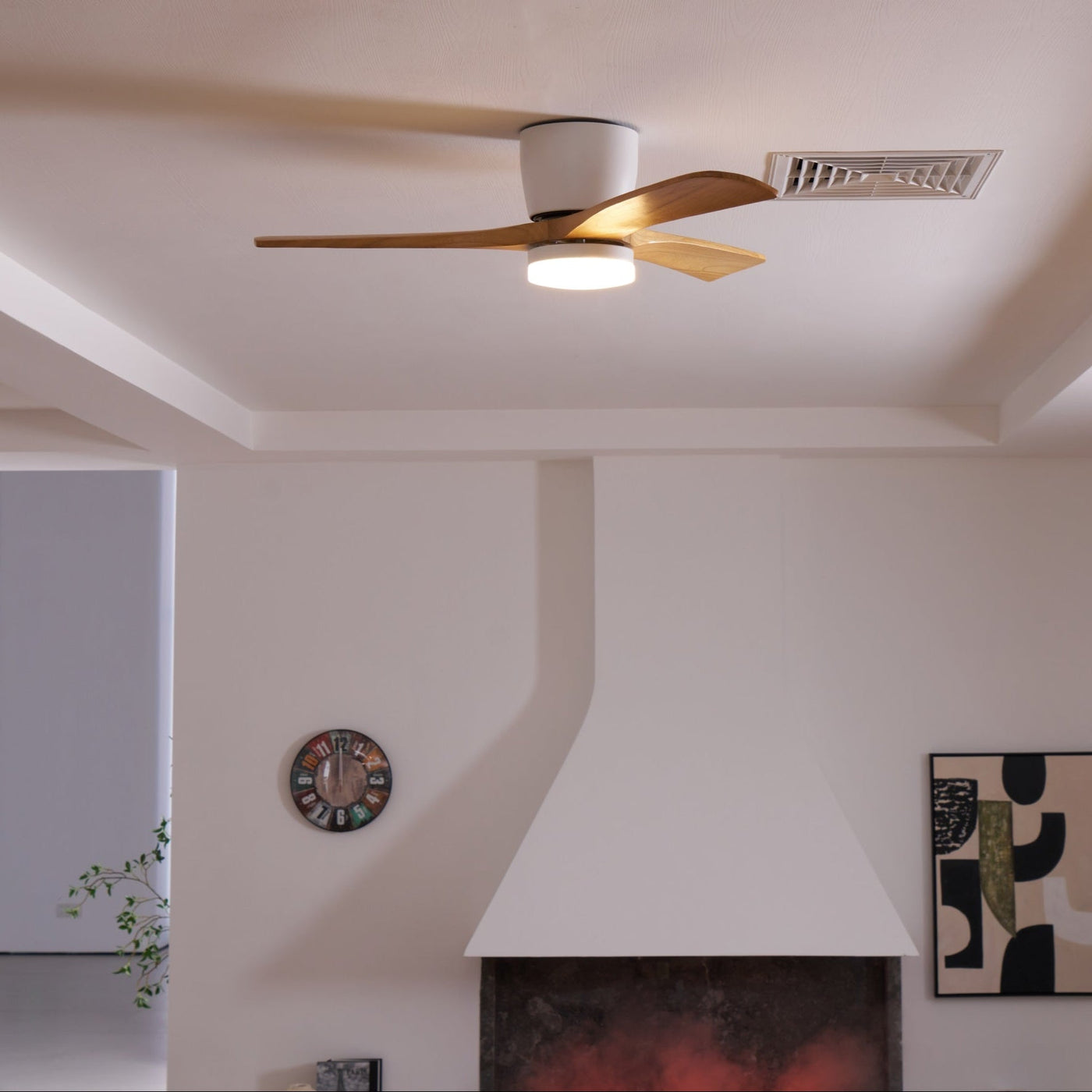 Delira Plafondventilator Licht Houtdesign Stil
