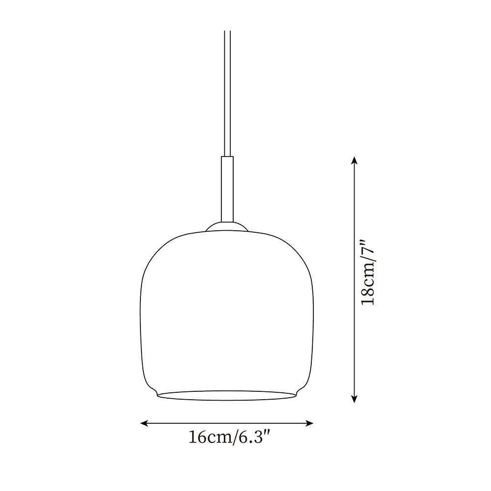 Delira Hanglamp Rookglas Modern Design