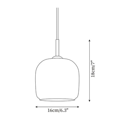 Delira Hanglamp Rookglas Modern Design
