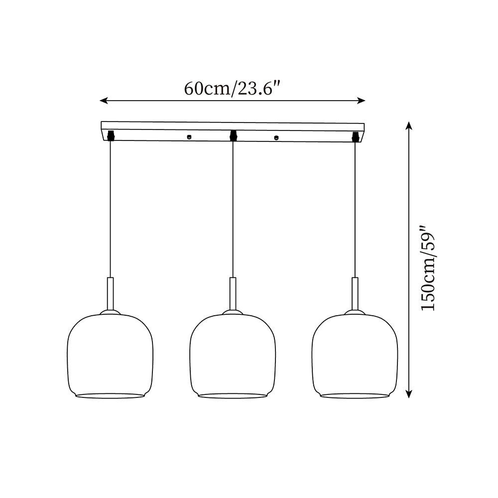 Delira Hanglamp Rookglas Modern Design