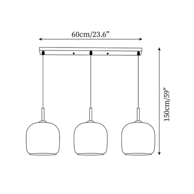 Delira Hanglamp Rookglas Modern Design