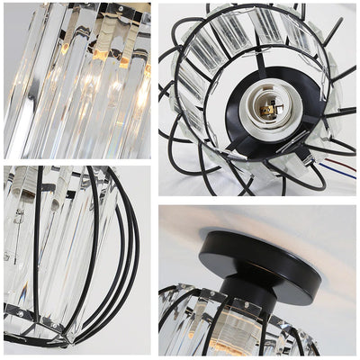 Delira Plafondlamp Glas Zwart Minimalistisch