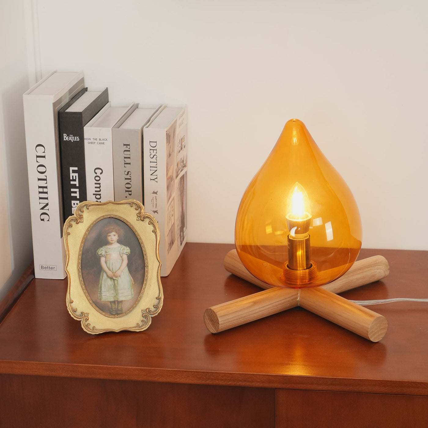 Delira Tafellamp Glas Oranje Creatief Design