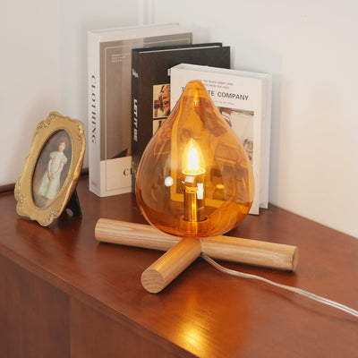 Delira Tafellamp Glas Oranje Creatief Design