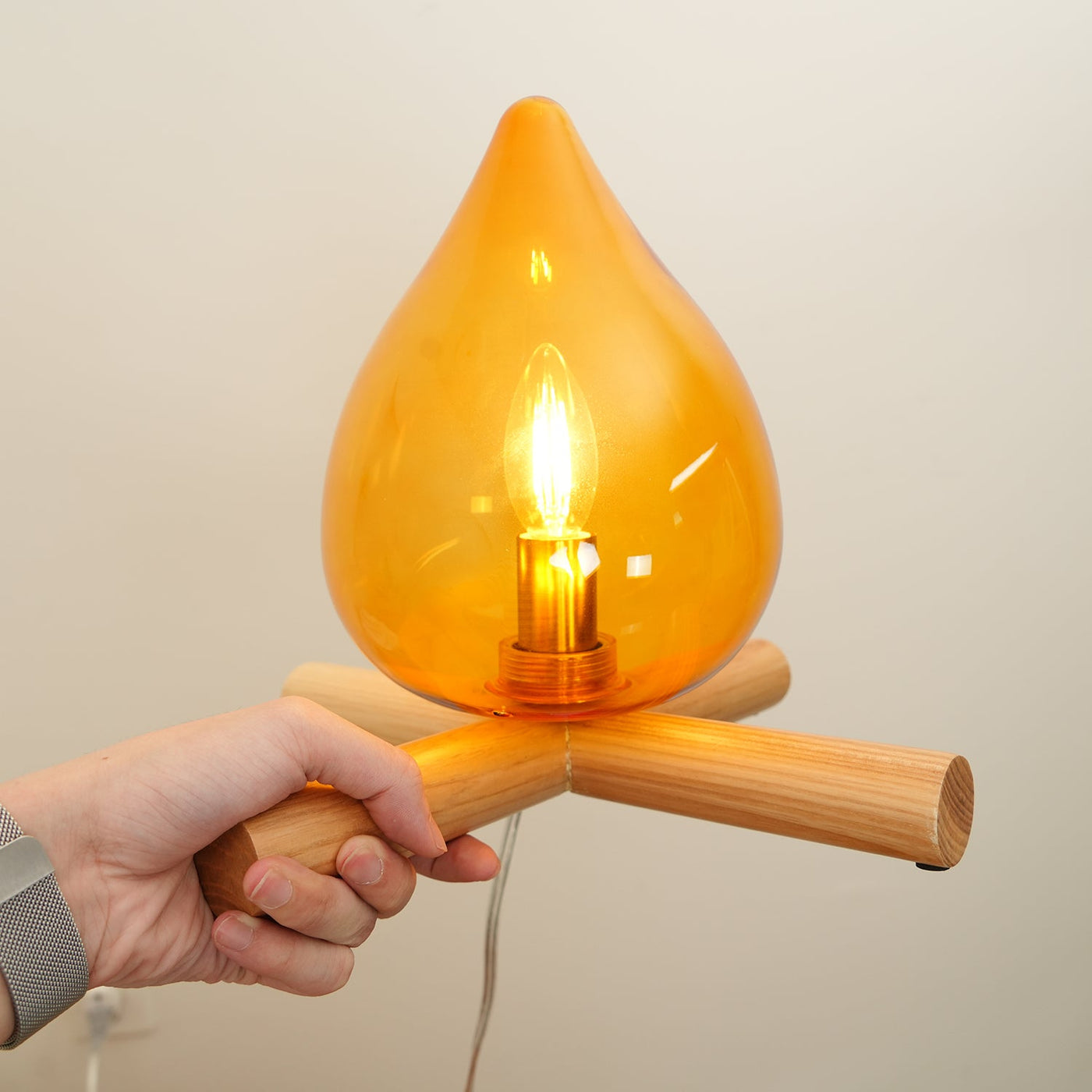 Delira Tafellamp Glas Oranje Creatief Design