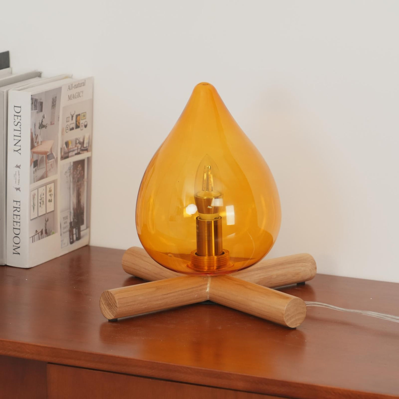 Delira Tafellamp Glas Oranje Creatief Design