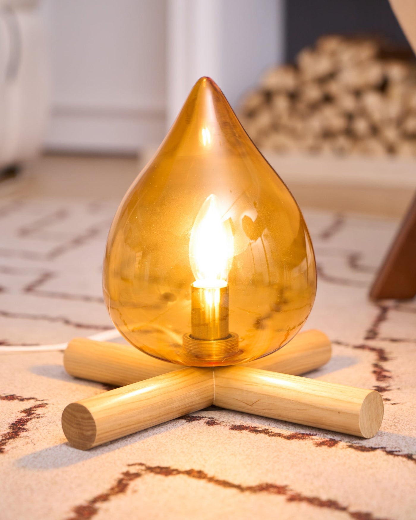 Delira Tafellamp Glas Oranje Creatief Design