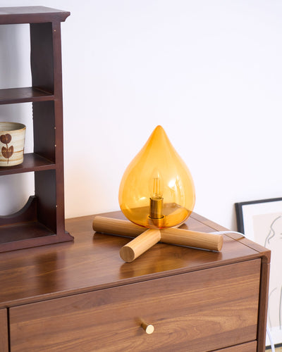 Delira Tafellamp Glas Oranje Creatief Design