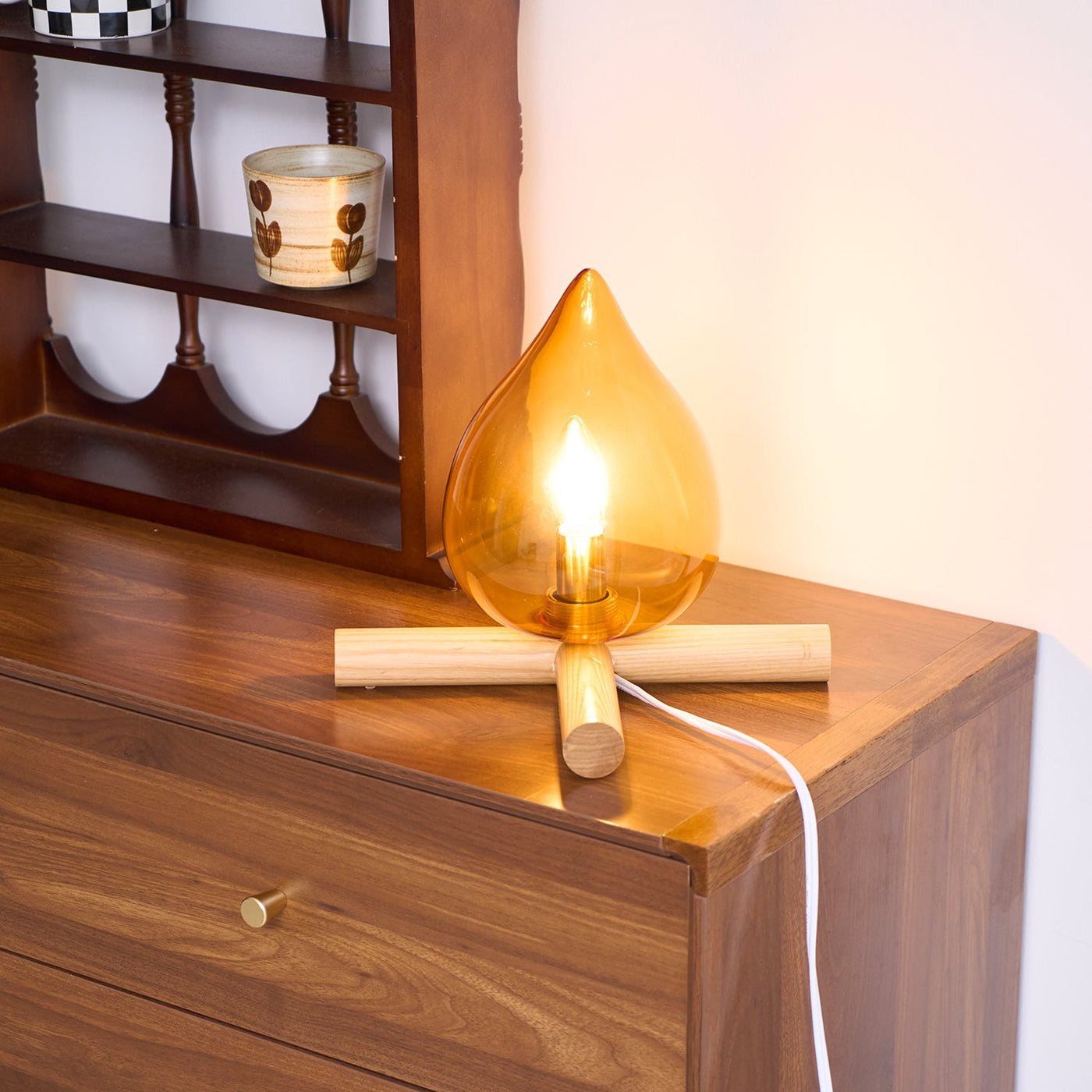 Delira Tafellamp Glas Oranje Creatief Design