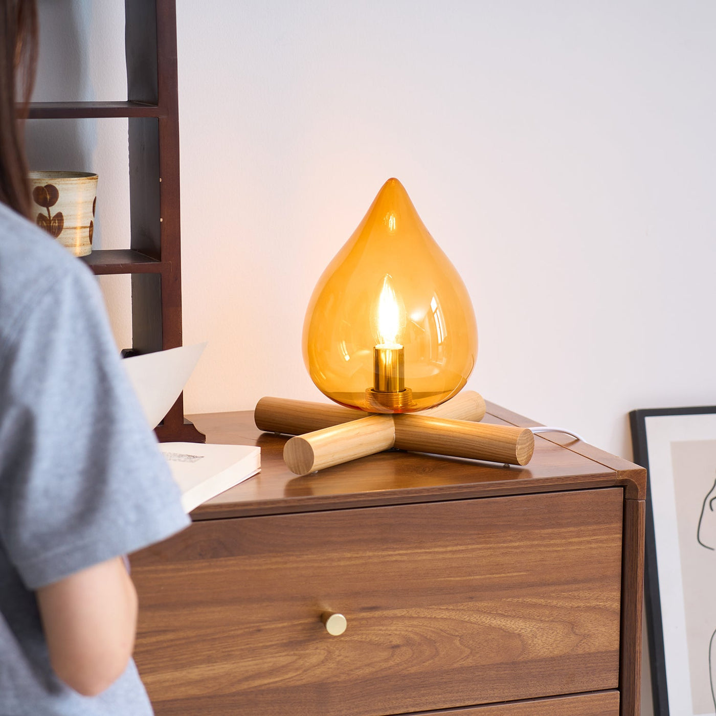 Delira Tafellamp Glas Oranje Creatief Design