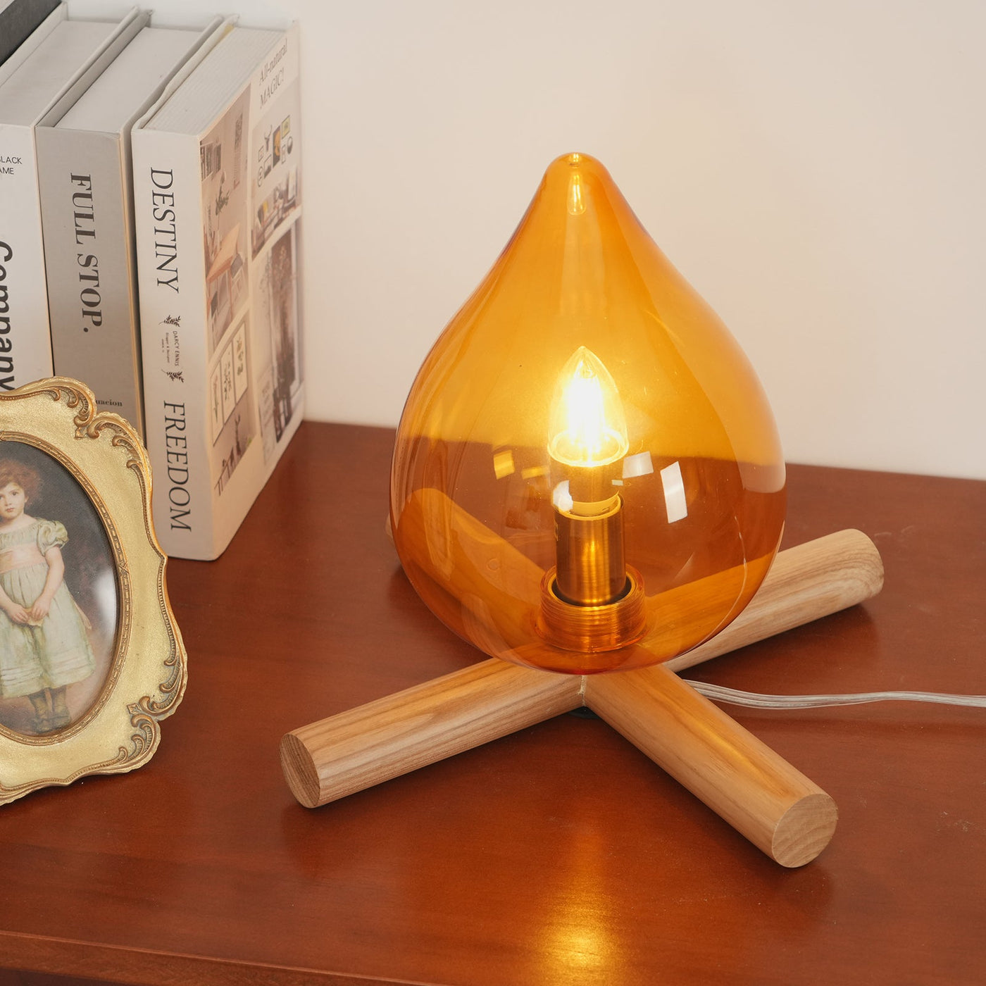 Delira Tafellamp Glas Oranje Creatief Design