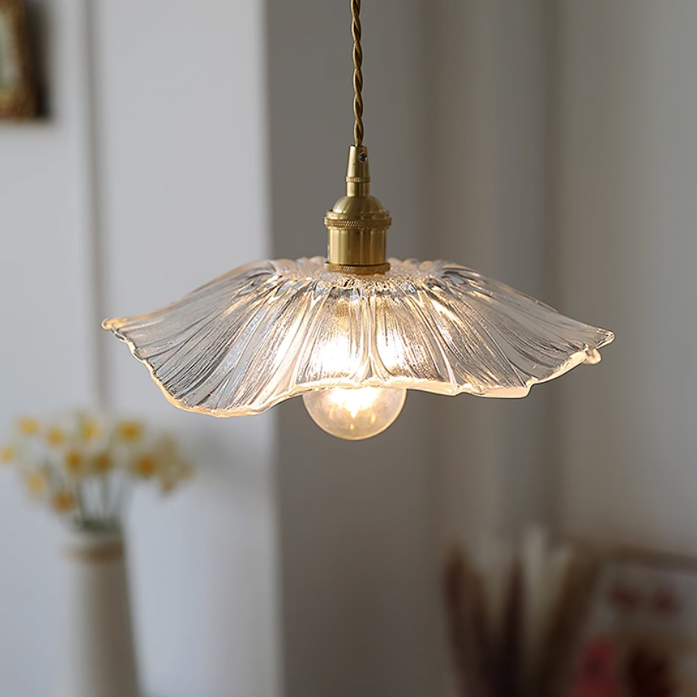 Delira Hanglamp Glasbloem Transparant
