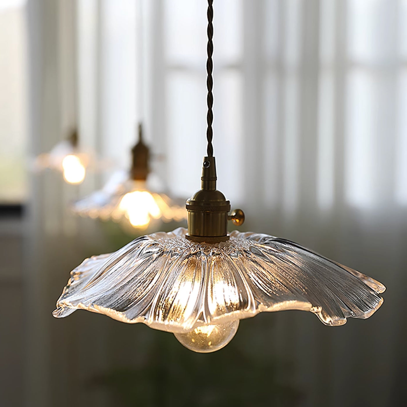 Delira Hanglamp Glasbloem Transparant