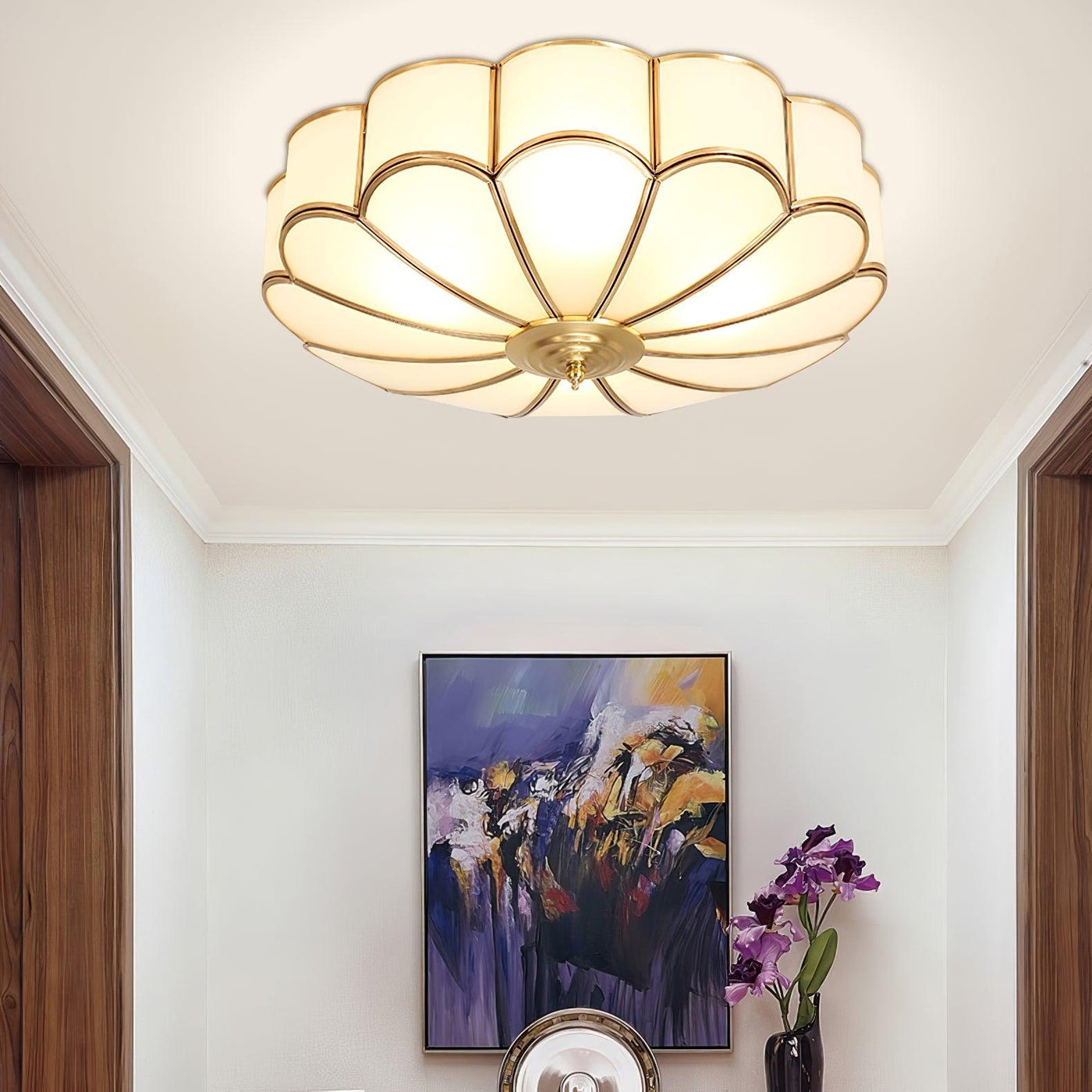 Delira Plafondlamp Glazen Bloemvorm