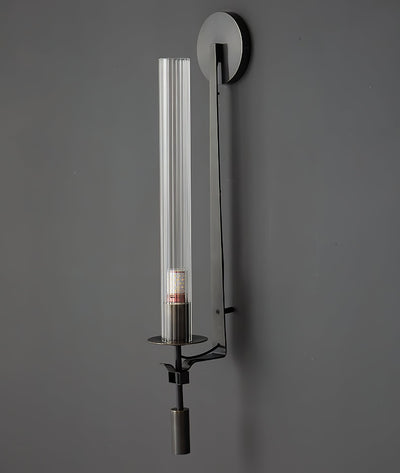 Delira Wandlamp Messing Geribbeld Glas