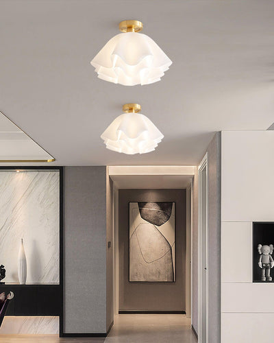 Delira Plafondlamp Gevouwen Witte Kap