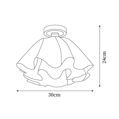Delira Plafondlamp Gevouwen Witte Kap