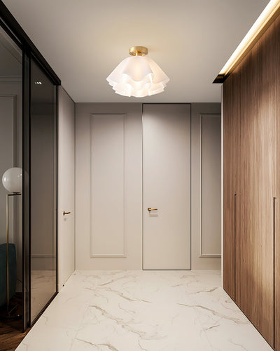 Delira Plafondlamp Gevouwen Witte Kap