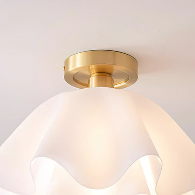 Delira Plafondlamp Gevouwen Witte Kap