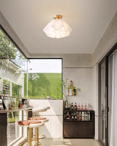Delira Plafondlamp Gevouwen Witte Kap