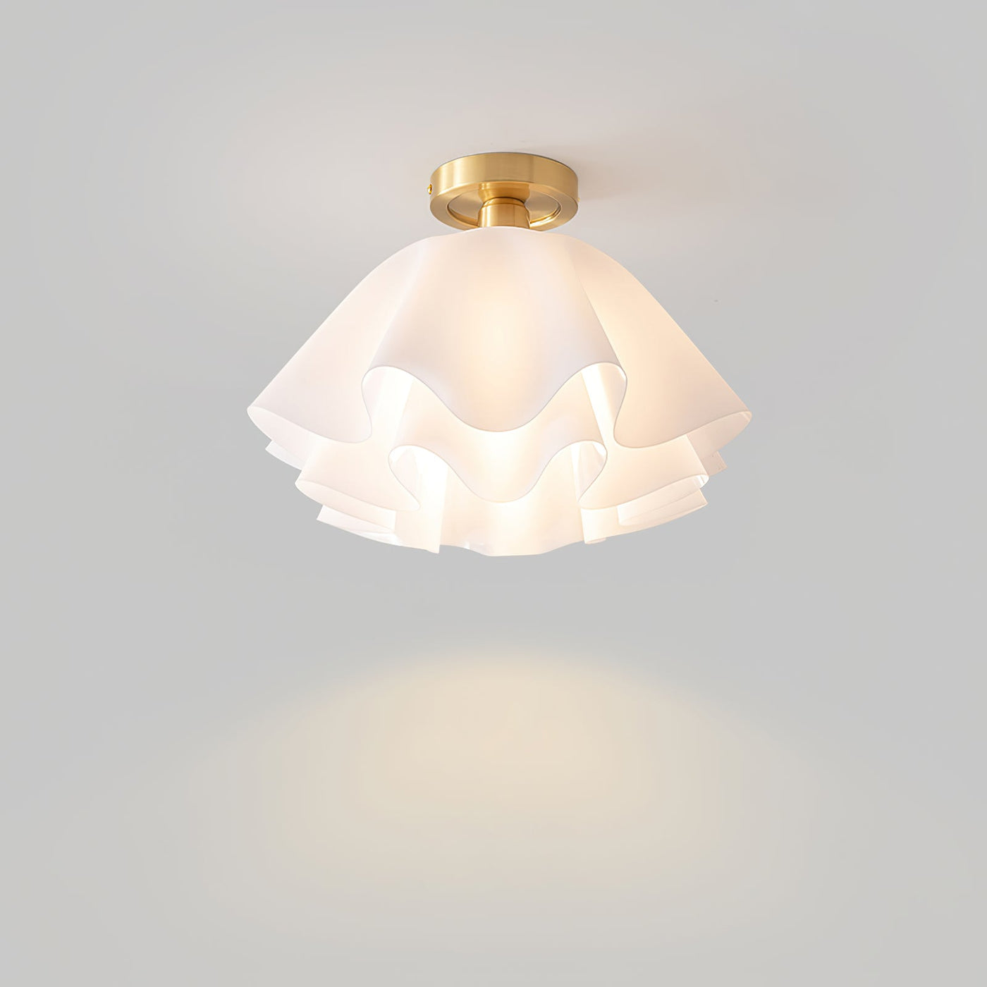 Delira Plafondlamp Gevouwen Witte Kap