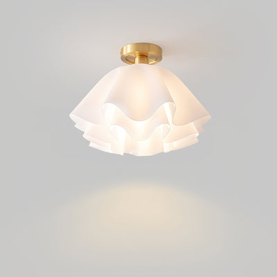 Delira Plafondlamp Gevouwen Witte Kap