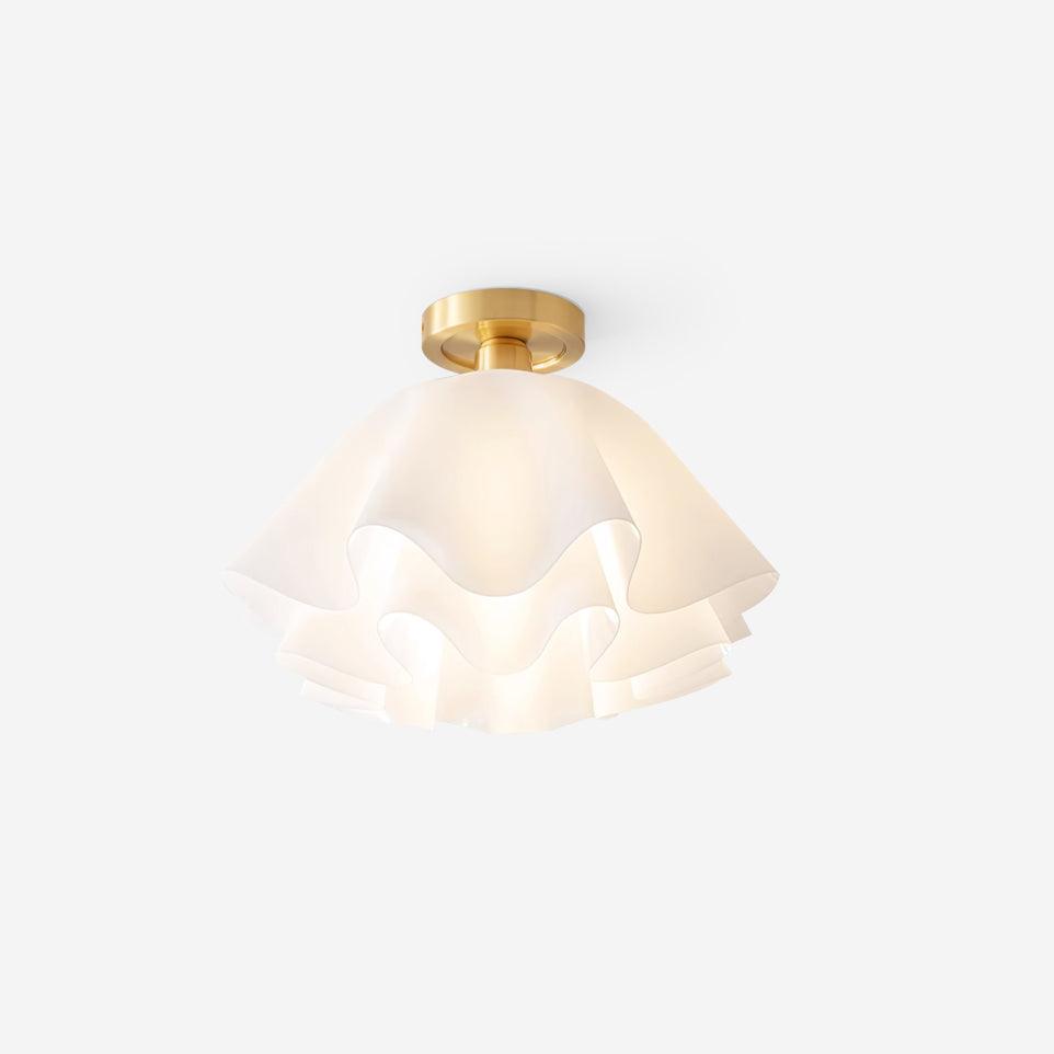 Delira Plafondlamp Gevouwen Witte Kap
