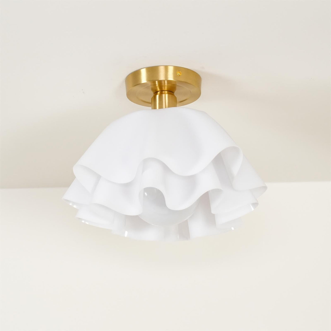 Delira Plafondlamp Gevouwen Witte Kap