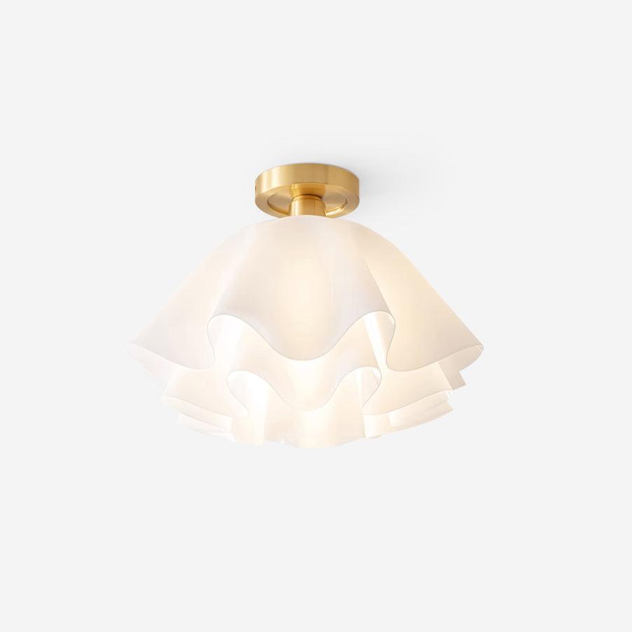 Delira Plafondlamp Gevouwen Witte Kap