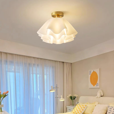 Delira Plafondlamp Gevouwen Witte Kap