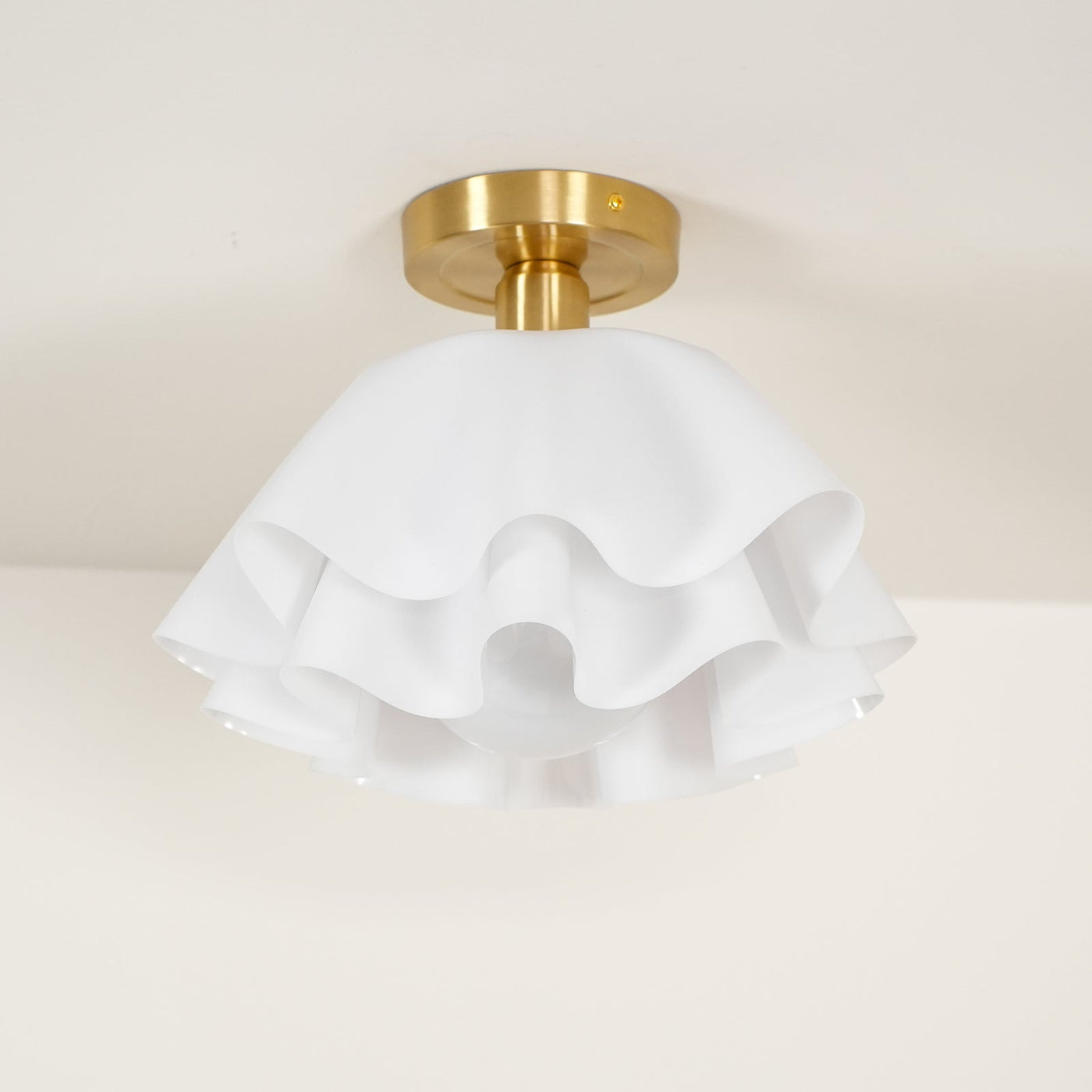 Delira Plafondlamp Gevouwen Witte Kap