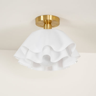 Delira Plafondlamp Gevouwen Witte Kap