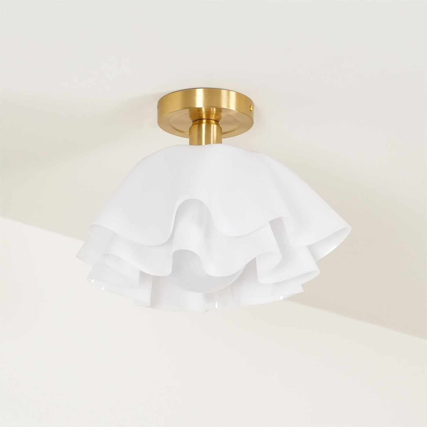 Delira Plafondlamp Gevouwen Witte Kap