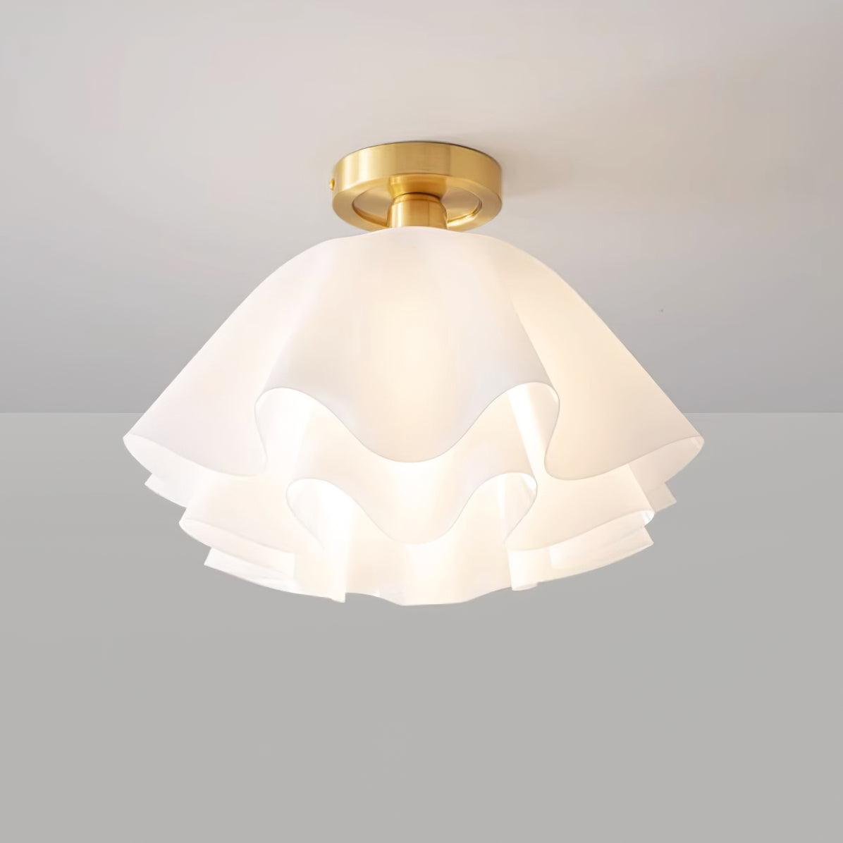 Delira Plafondlamp Gevouwen Witte Kap
