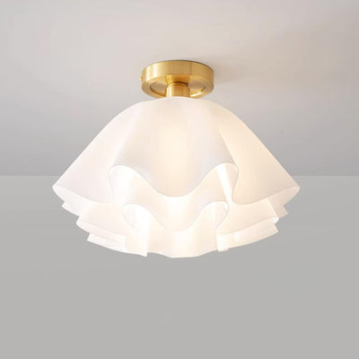 Delira Plafondlamp Gevouwen Witte Kap