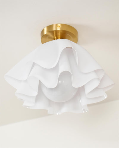 Delira Plafondlamp Gevouwen Witte Kap