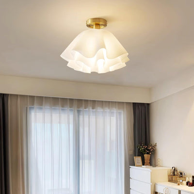 Delira Plafondlamp Gevouwen Witte Kap
