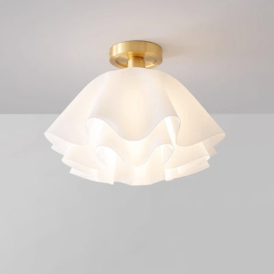 Delira Plafondlamp Gevouwen Witte Kap