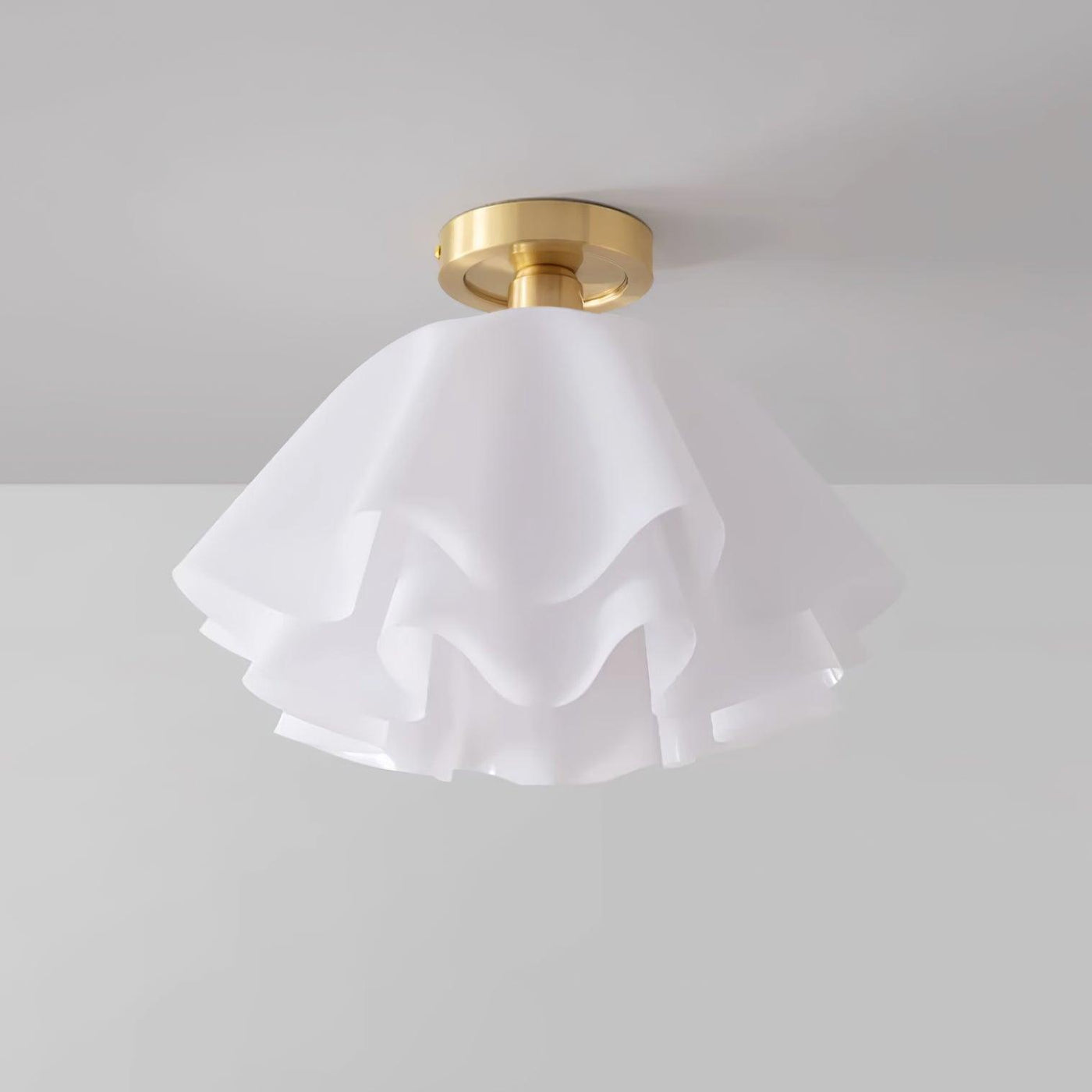 Delira Plafondlamp Gevouwen Witte Kap