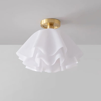 Delira Plafondlamp Gevouwen Witte Kap